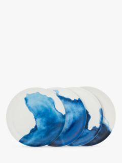Rick Stein Coves of Cornwall Dinner Plates, Set of 4, Blue/White, Dia.28cm