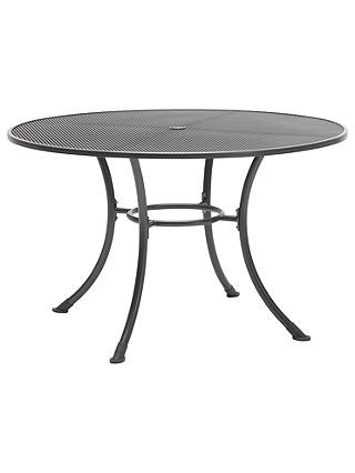 John Lewis Henley by KETTLER Round 6-Seater Garden Dining Table, Dia.135cm, Grey
