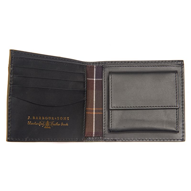 barbour leather coin wallet