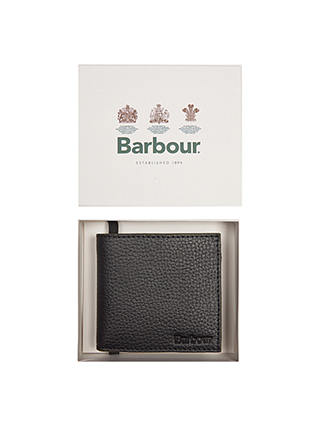 Barbour Leather Coin Wallet, Black