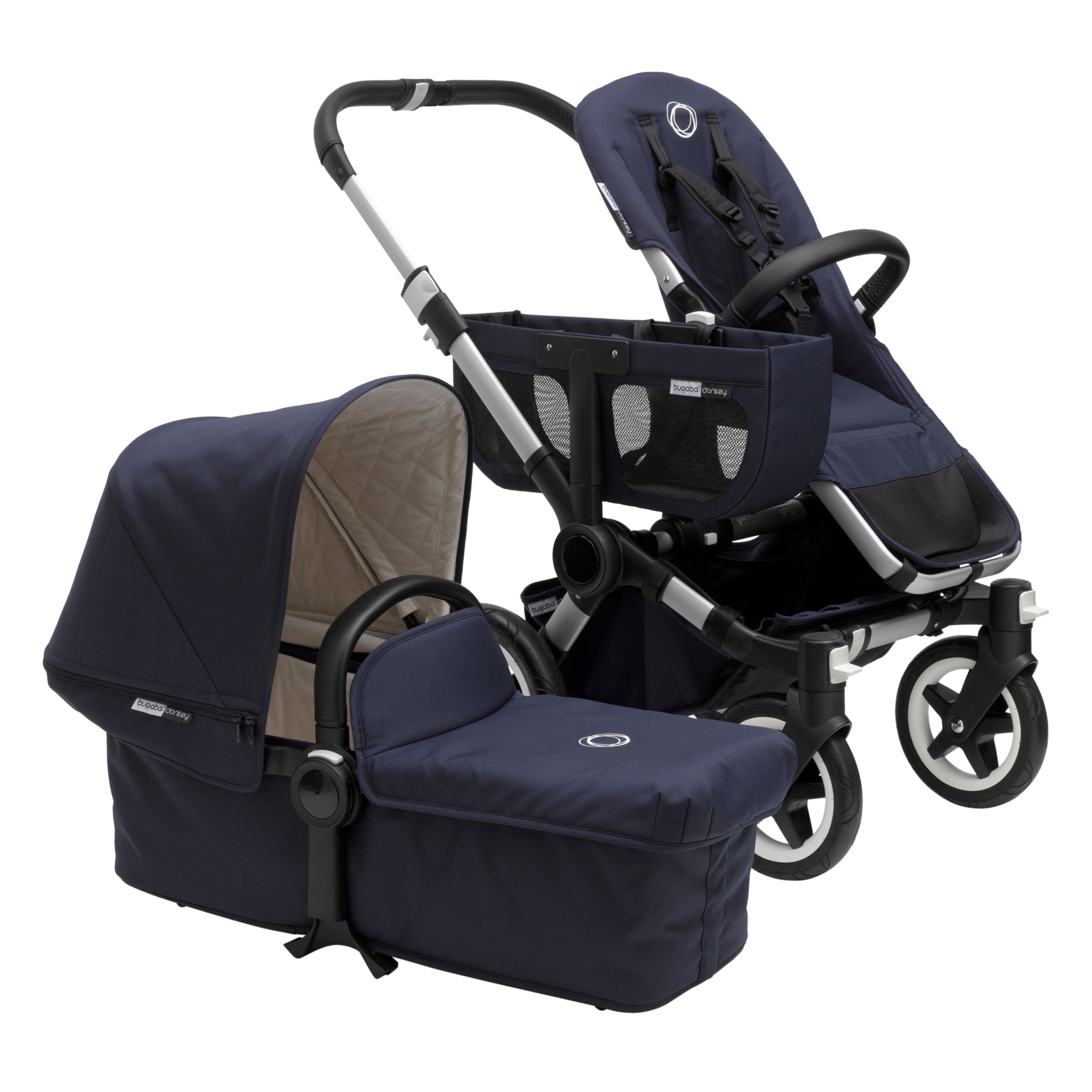 Bugaboo Navy Donkey Classic+ Complete Twin Pushchair Bundle