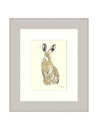 Mimi Emmet - Thinking Hare Framed Print, 31 x 37cm
