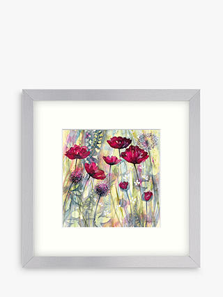 Catherine Stephenson - Raspberry Poppy Detail 1 Framed Print, 33 x 33cm