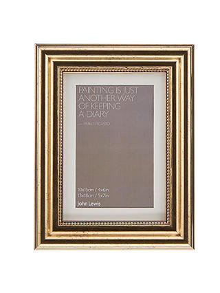 John Lewis & Partners Distressed Photo Frame with Mount, 4 x 6" (10 x 15cm), Gold