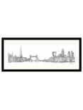 John Lewis Catherine Stephenson 'London Sketch' Framed Print & Mount, 49 x 104cm, Black/White