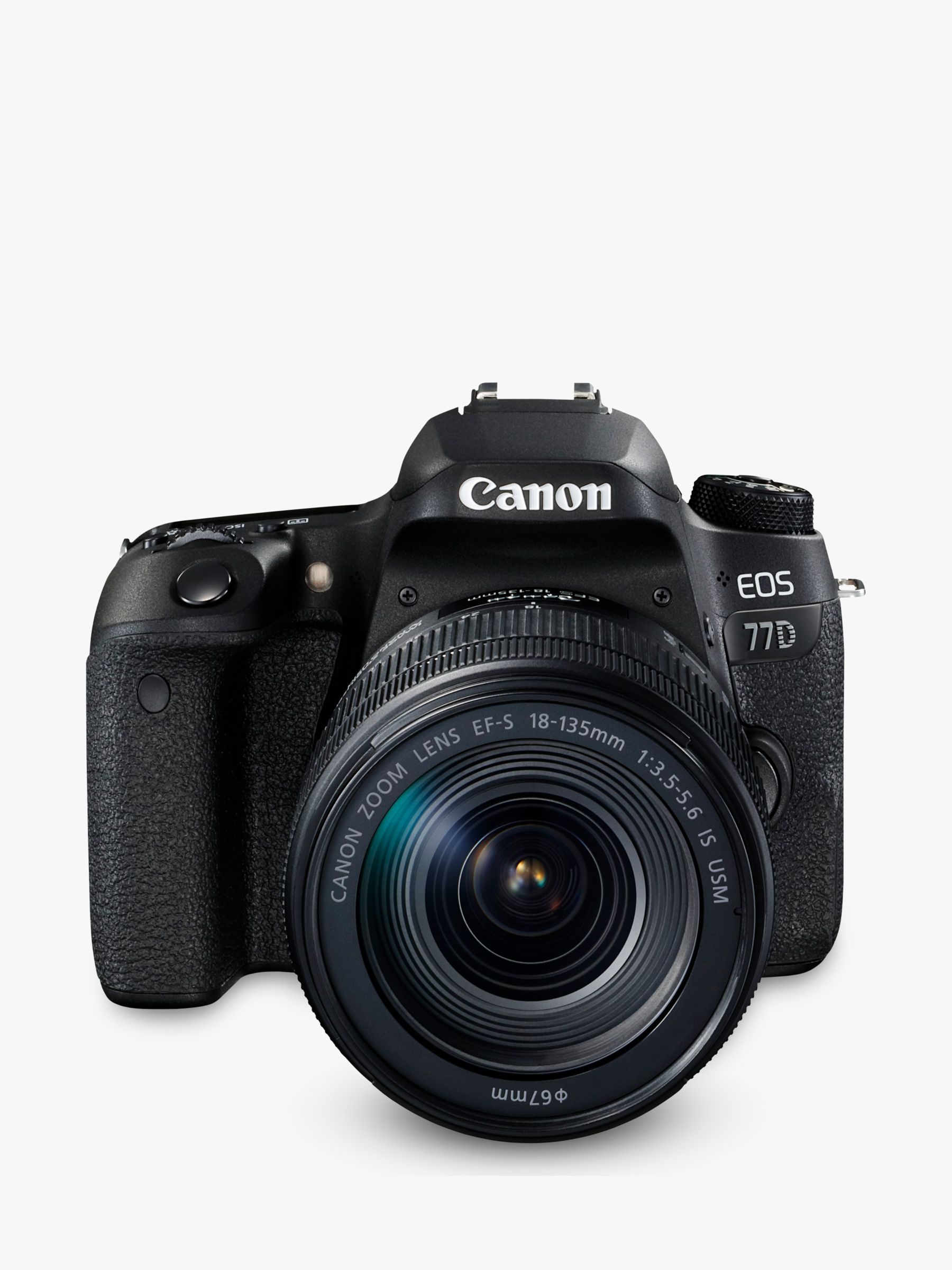 Canon EOS 77D Digital SLR Camera with EF-S 18-135mm IS USM Lens, HD 1080p, 24.2MP, Wi-Fi, Bluetooth, NFC, Optical Viewfinder, 3 Vari-Angle Touch Screen
