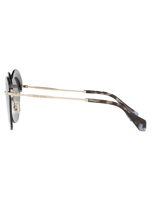 Miu Miu MU 53SS Oval Sunglasses, Grey at John Lewis & Partners