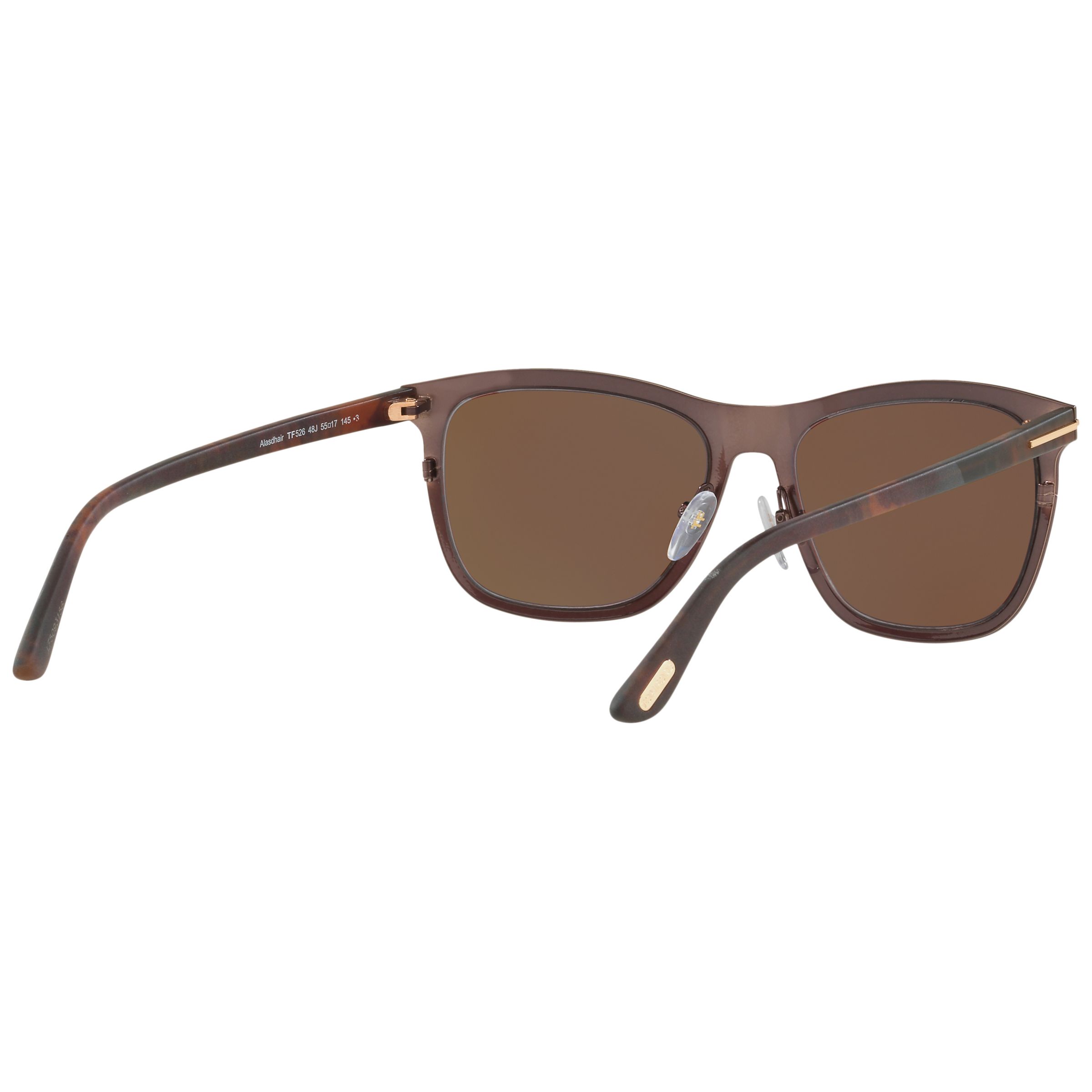 TOM FORD FT0526 Alasdhair Square Sunglasses, Brown at John Lewis & Partners