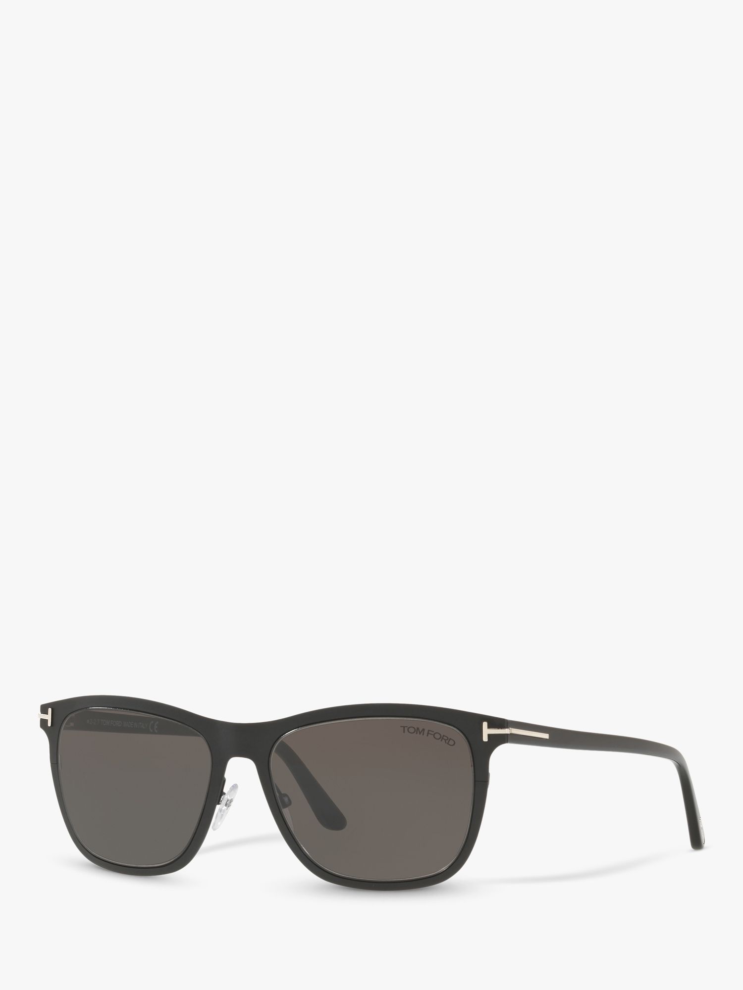 TOM FORD FT0526 Alasdhair Square Sunglasses, Black/Grey at John Lewis &  Partners