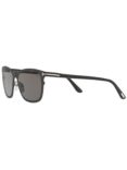 TOM FORD FT0526 Alasdhair Square Sunglasses, Black/Grey