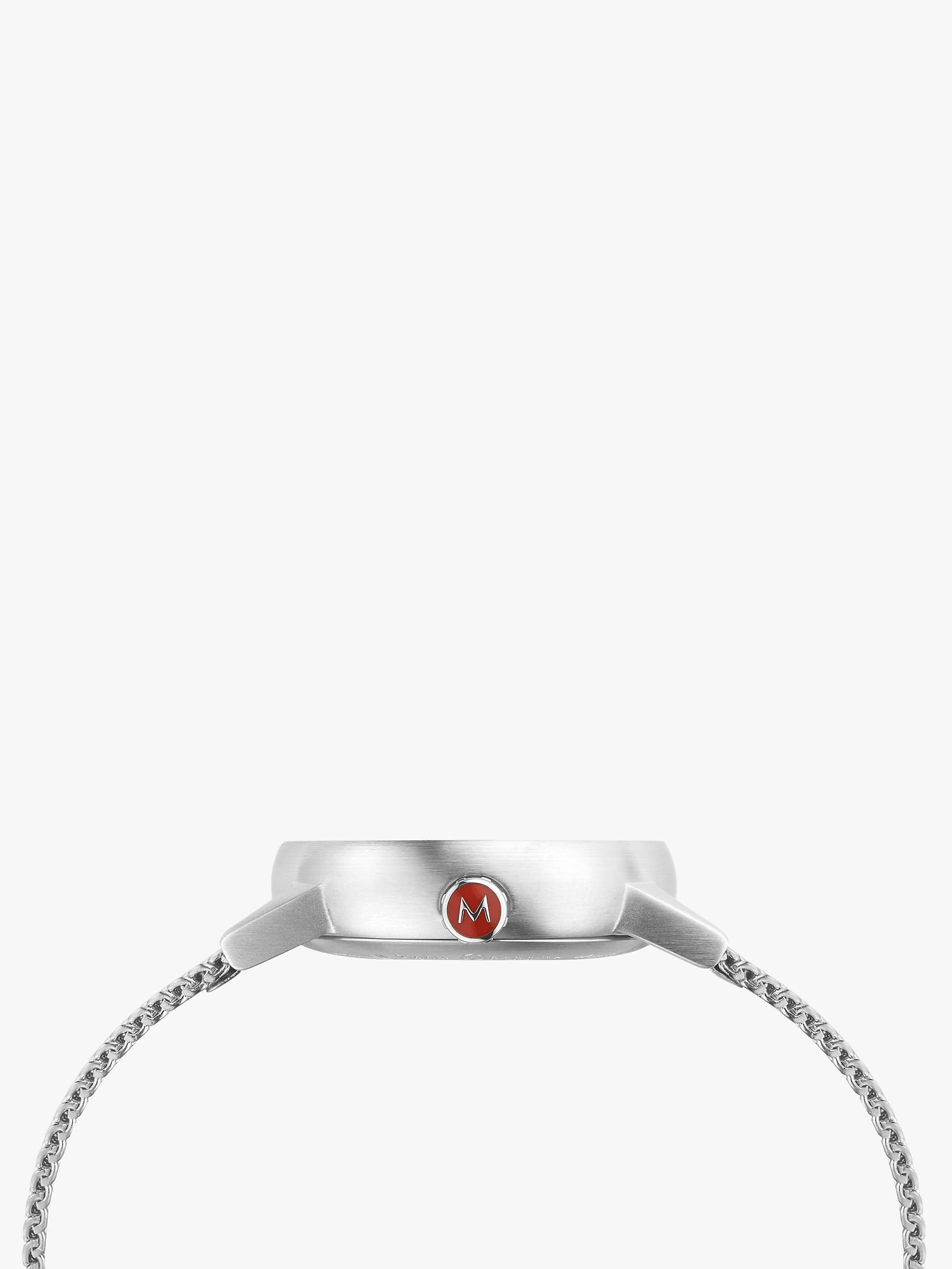 Buy Mondaine Women's MSE.30210.SM Evo 2 Date Mesh Bracelet Strap Watch, Silver/White Online at johnlewis.com