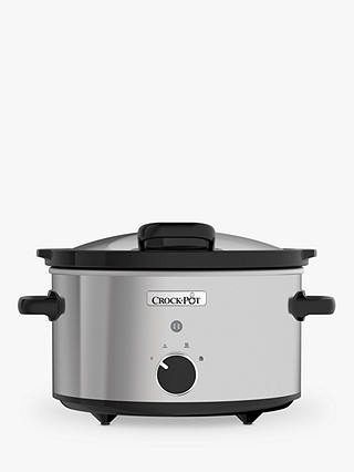 Crock-Pot CSC044 Hinged Lid 3.5L Slow Cooker, Stainless Steel