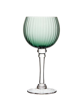 John Lewis Optic Balloon Wine/Gin Glass, Clear/Green, 320ml