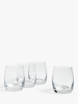 ANYDAY John Lewis & Partners Drink Tumblers, Clear, 250ml, Set of 4