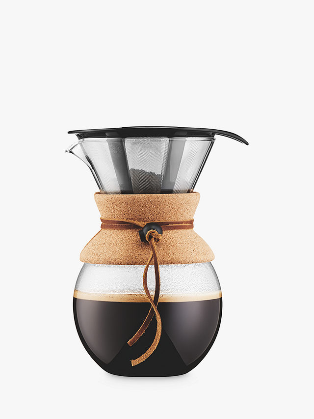 BODUM Pour Over Coffee Maker with Filter and Cork Band, 1L