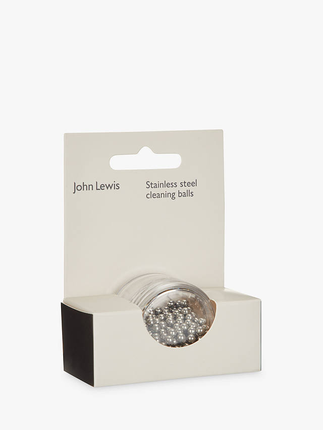 John Lewis & Partners Decanter / Vase Stainless Steel Cleaning Balls