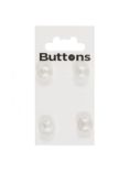 Groves Patterned Glass Button, 12mm, Pack of4