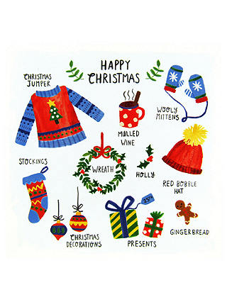 Woodmansterne Christmas Ingredients Charity Christmas Cards, Pack of 5