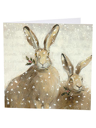 Art Marketing Festive Hares Charity Cards, Pack of 6