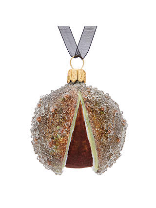 John Lewis Into the Woods Frosted Chestnut Bauble
