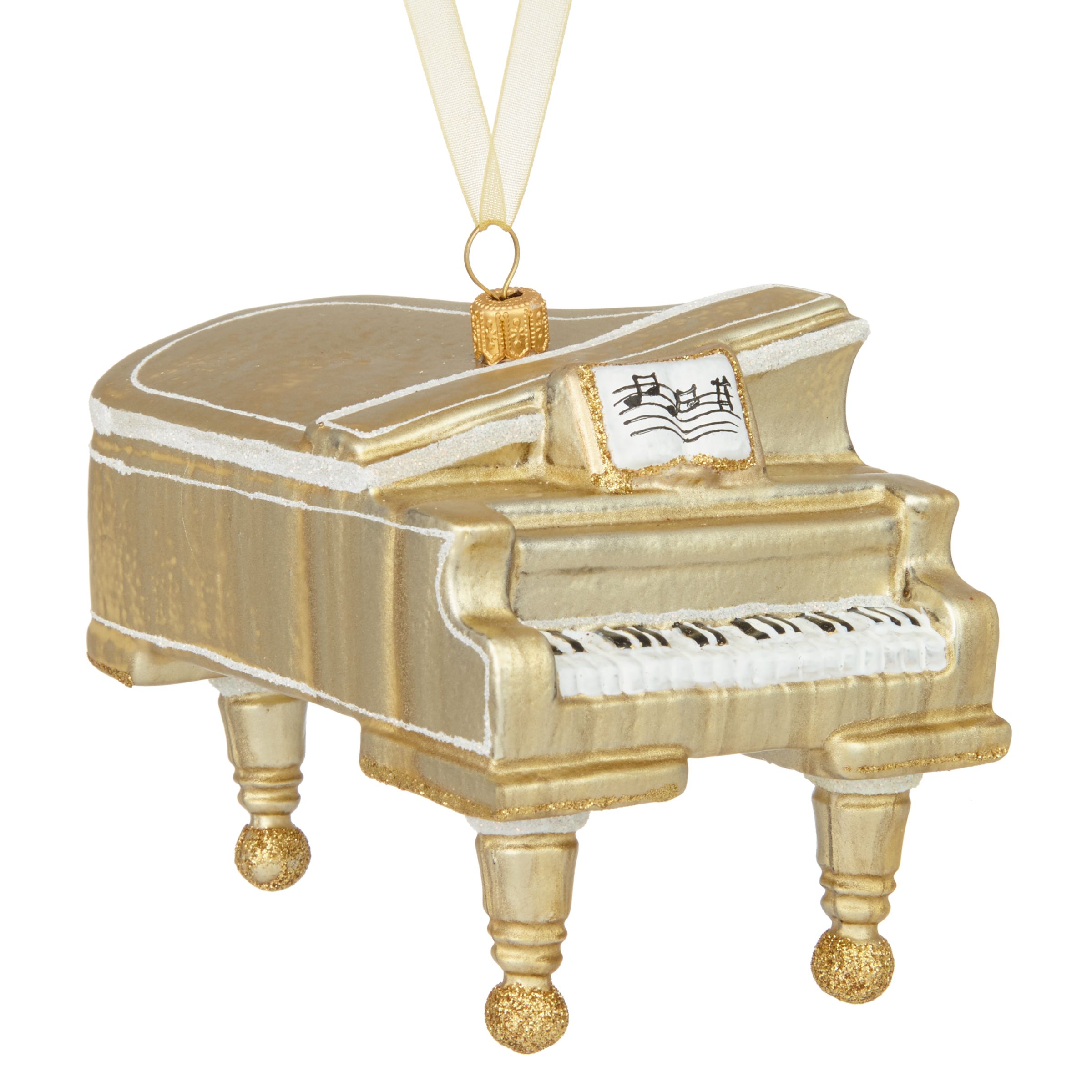 John Lewis Winter Palace Golden Piano Bauble at John Lewis &amp; Partners