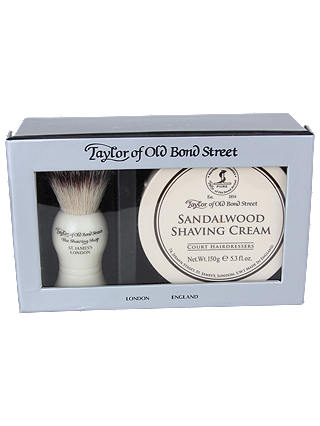 Taylor of Old Bond Street Sandalwood Shaving Cream & Brush Set
