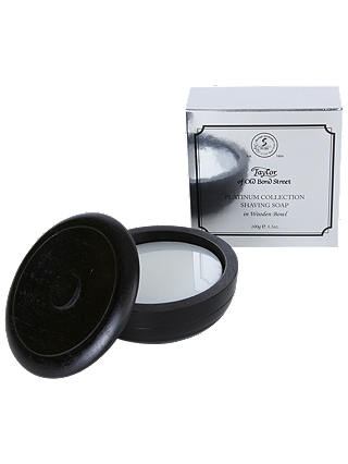 Taylor of Old Bond Street Platinum Collection Shaving Soap with Wooden Bowl, 100g