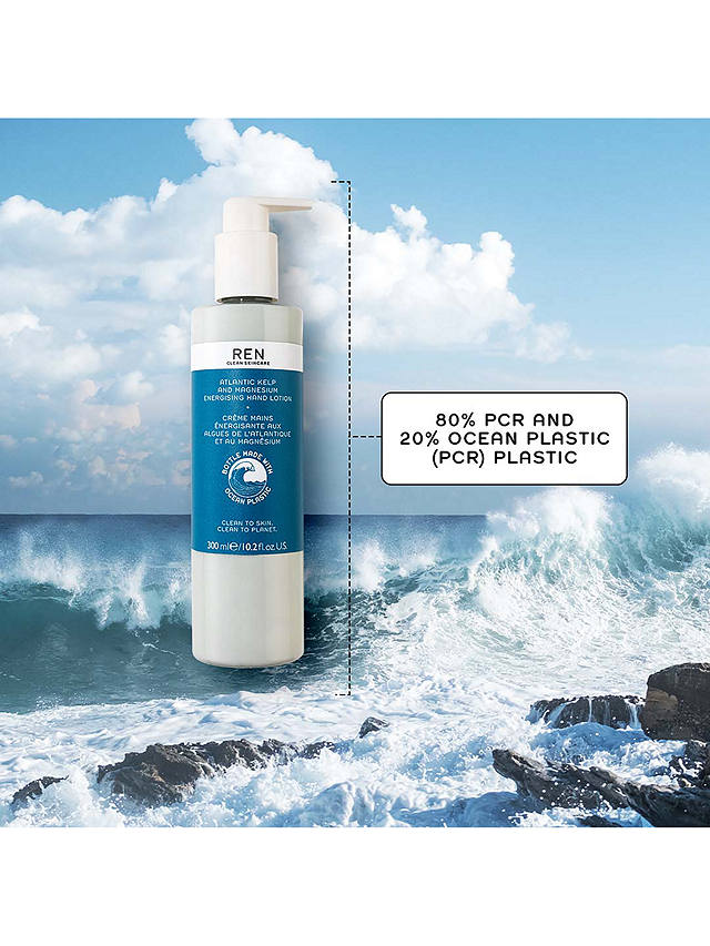 REN Clean Skincare Atlantic Kelp And Magnesium Salt Energising Hand Lotion, 300ml 3