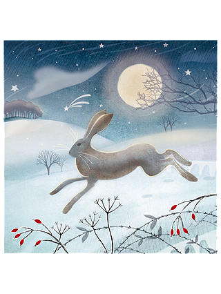 Almanac Leaping Hare Charity Christmas Cards, Pack of 8