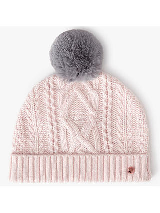 Ted Baker Kyliee Faux Fur Pom Hat, Light Pink