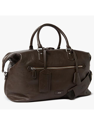 Polo Ralph Lauren Pebble Leather Duffle Bag, Brown