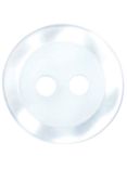Groves Rimmed Button, 11mm, Pack of 8, Pale Blue
