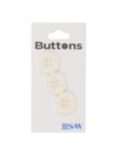 Groves Rimmed Button, 17mm, Pack of 3