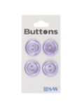 Groves Rimmed Button, 17mm, Pack of 4