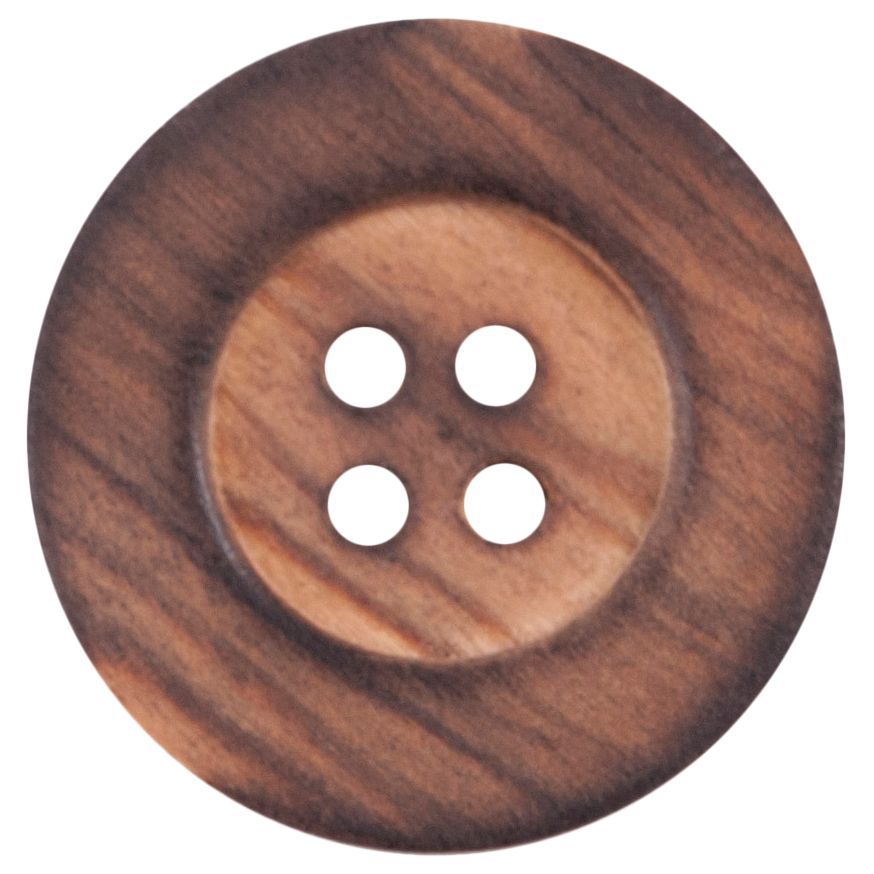 Groves Wooden Button, 25mm, Pack of 2