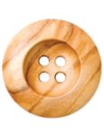 Groves Rimmed Wooden Button, 22mm, Pack of 3