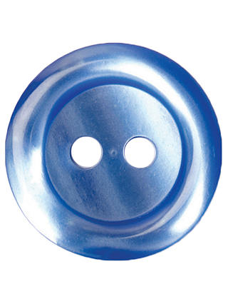 Groves Rimmed Button, 15mm, Pack of 5, Deep Blue