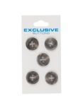 Groves Rimmed Button, 15mm, Pack of Five