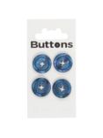 Groves Rimmed Button, 17mm, Pack of 4