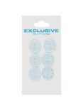 Groves Rimmed Button, 13mm, Pack of 6