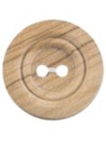 Groves Wooden Button, 18mm, Pack of 4, Beige