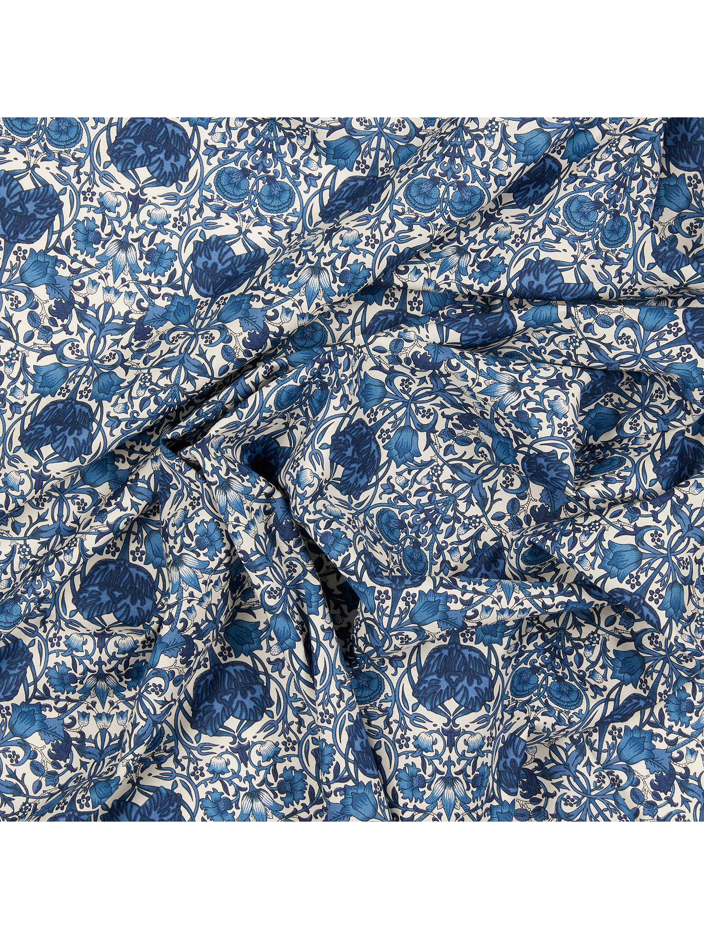 Peter Horton Textiles Art Deco Print Fabric, Blue at John Lewis & Partners
