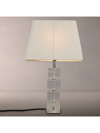 John Lewis Valmorel Base with John Lewis Chrissie Shade Table Lamp, Clear / White