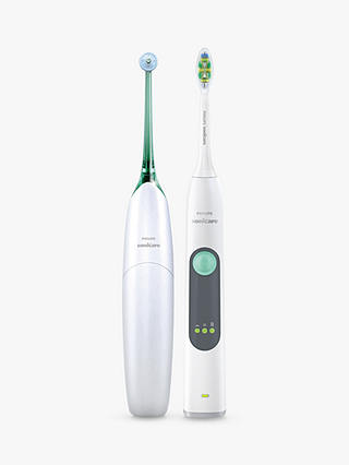 Philips Sonicare Gum Health Electric Toothbrush with AirFloss Interdental Toothbrush, White/Green