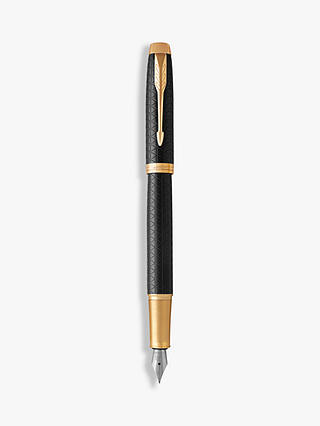 PARKER IM Premium Chiselled Fountain Pen, Black