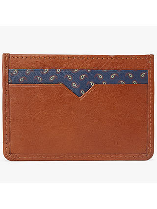John Lewis & Partners Paisley Leather Card Holder