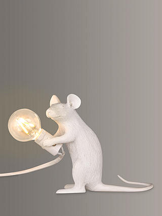 Seletti Sitting Mouse Table Lamp, White