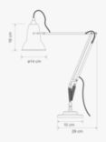 Anglepoise 1227 Desk Lamp, Ink / Brass