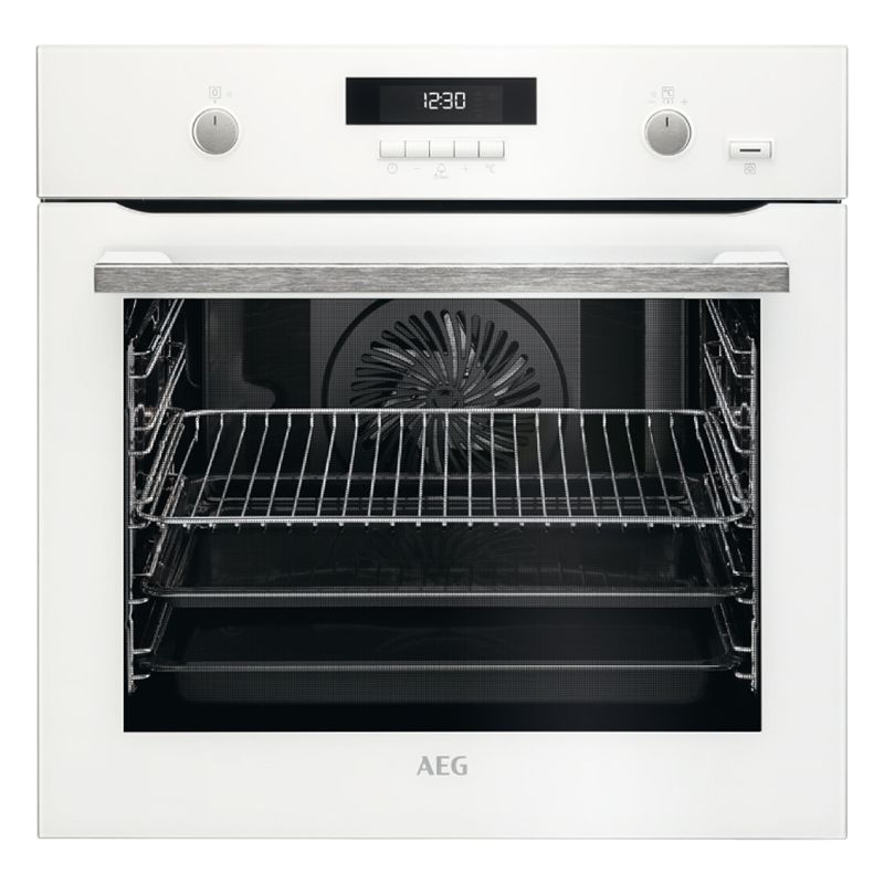 AEG BPS551020W Built-In Single SteamBake Electric Oven, White