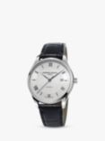 Frederique Constant FC-303MS5B6 Men's Classics Automatic Date Leather Strap Watch, Black/Silver